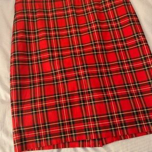 Worn once J. Crew holiday tartan skirt